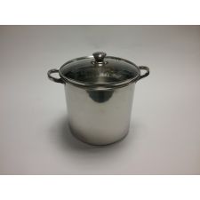 Edelstahl Kochtopf 26 cm 10,4 ltr. m. Glasdeckel 