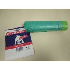 Zugbandmüllbeutel 60 L  Rolle 20 Stück VE 50