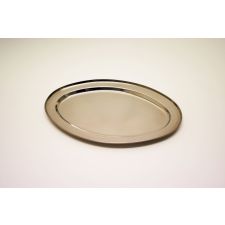 Servierplatte Edelstahl oval 40 cm VE 12